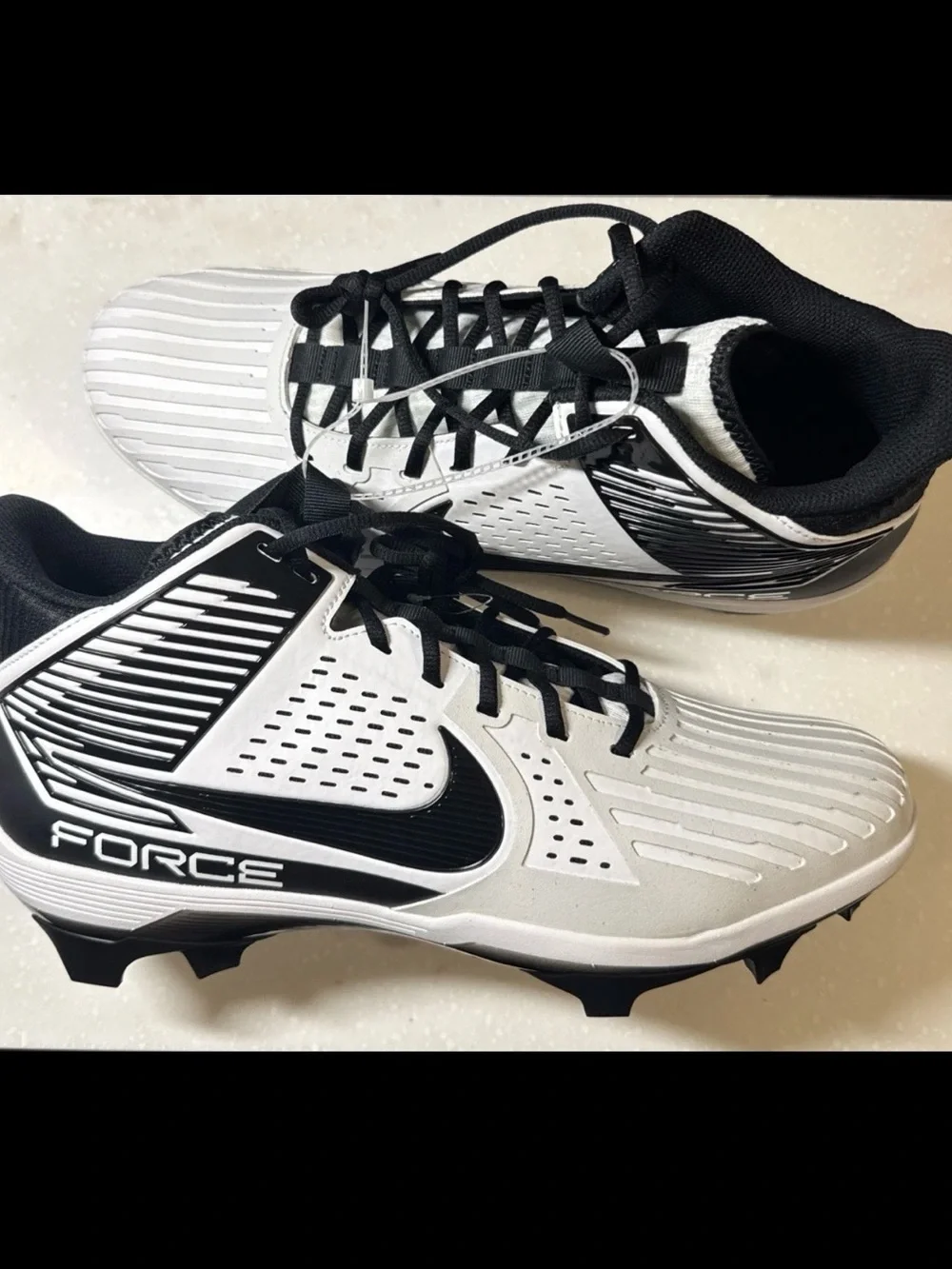 Nike Force Savage Football Cleat Men's Size 16 White/Black New